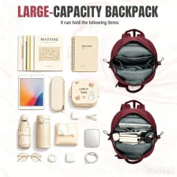 Casual Backpack, Back-To-School Essential School Backpack for Teens, Large Capacity Anti-Theft Daypack School Bag with Card Bag