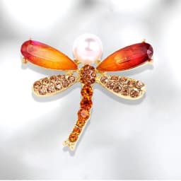 Large Size Luxury Crystal Dragonfly Brooch Colorful Rhinestone Insect Brooches Girls Cute Pins Personality Corsage Accessories