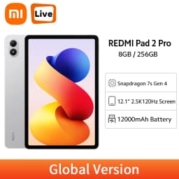Global Version Xiaomi Redmi Pad 2 Pro Global Version 128GB 256GB Snapdragon 7s Gen 4 Mi Tablets 12000mAh 33W Charging 12.1" 2.5K