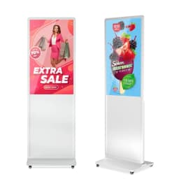 65 Inch 4K Digital Signage Kiosk Indoor Floor Standing Commercial Monitor Advertising Display LCD Totem with HDMI Input