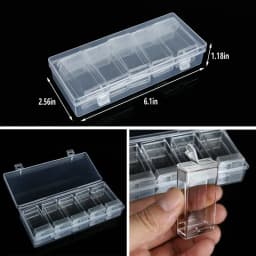 Plastic Organizer Box Storage Container Jewelry Box with Adjustable Dividers for Beads Art DIY Crafts Jewelry Fishing Tackles