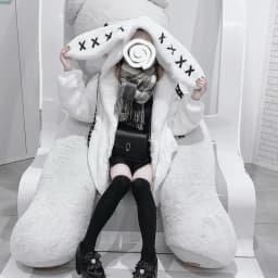 Trendy Womens Black Cute Bunny Ear Collar Zip Up Jacket Y2K Kawaii Oversized Plush Coat Street Style Plush Bunny Ear Warm Coat