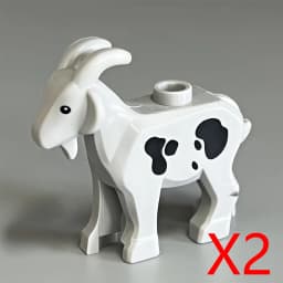 MOC City Animals Building Block Model Farm Ranch Scene Accessories Goat Wolf Pig Owl Flamingo Parrot Bird Zoo Kids Brick Toy T04