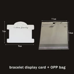 30-50sets Display Card with Opp Bags Transparent Self Adhesive Plastic Bag for Handmade Jewelry Necklace Bracelet Packaging