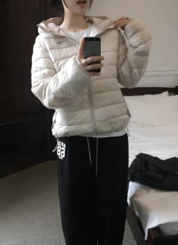 Korean Style Women's Winter Cotton Jacket Lightweight Long Sleeve Hooded Outdoor Coat Slimming Thin Bone Design Casual Fashion