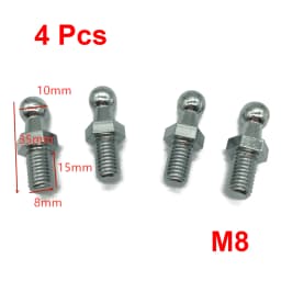 4Pcs M6 M8 Gas Strut Rod End Fitting Ball Pin Connector Joint Valve Spring Holder Universal for Car Boot Front Bonnet Trunk Home