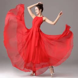 New Summer Chiffon Extra Long Large Swing Dress Women Solid Chiffon Beach Dress Summer Bohemian Maxi Dress Ladies Party Vestidos