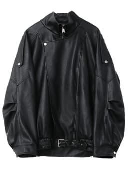 CHIC VEN Women PU Jacket New Loose Retro Motorcycle Faux Leather Quilted Coat Female Overcoat Thick Warm 2025 Spring Autumn Top