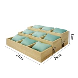 Solid Wood Three-Tiered Tray Bracelet Watch Necklace Pearl Bracelet Pillow Tray Jewelry Storage Rack