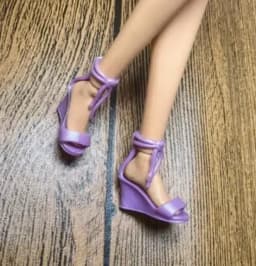 High heels Doll flat feet shoes white boots gifts accessories for your 1/6 Barb dolls TpQ88