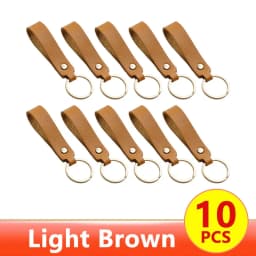 1/100pcs 8Color PU Leather Keychain Business Gift Suitable for Men and Women Car Key Strap Waist Wallet Keychains and Keyrings
