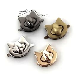 2Pcs Metal Bag Lock Buckles Turn Twist Locks for Women's Handbag Shoulder Bags Closure Latch Clasp DIY Hardware Accessories