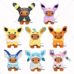32 Style Eevee Plush Toy Pokemon Eeveelution Umbreon Vaporeon Jolteon Flareon Espeon Leafeon Cartoon Stuffed Animal Doll Peluche