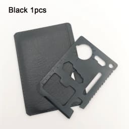 Stainless Steel EDC Pocket Tool 11 in 1 Credit Card Portable Multi Function Survival Tool For Outdoor Camping Hunting Traveling