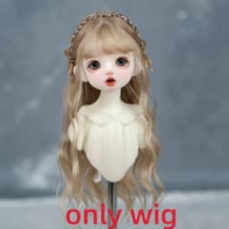 30cm Doll Wig Bangs Ponytail Curly Soft Mohair Wig Suitable for1/6BJD Doll Wig Toy Accessories 6-7 Inches Hair