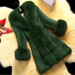 Women's Fur Coat Medium Length Imitation Mink Rabbit Fur Integrated Fashion Warm Jacket Middle aged Female Fur Jackets 5XL