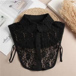 Female Lace Detachable Collar Vintage Solid Fake Collar Lapel Blouse Top Adjustable Women Clothes Ladies False Collar