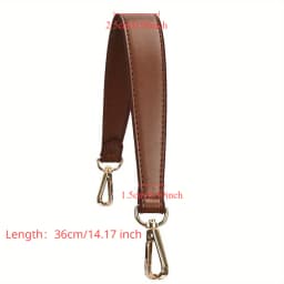 Artificial Leather Bag Strap Handbags Handles For Handbag Short Bag Strap Purse Strap Golden Buckle Replacement Bag Belt