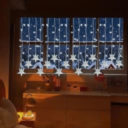 1pc 96 LED Star Icicle Curtain String Lights USB Powered 8 Modes Christmas Decorative Icicle Lights For Garden Patio Home Decor