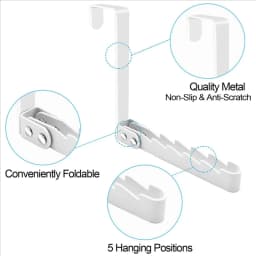 1/2PC Collapsible Hooks Over-Door Coat Rack Creative Space-Saving Drying Laundry Rack Rustproof Door Organizer Rack Apartment 