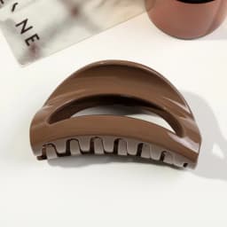 Neutral Colors Semicircle Cloud Silicone Claw Clip,Supersafe Head Protection,Soft Flexible Banana Clip for Women Hair Accessory