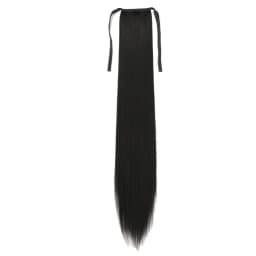 WIGSIN Synthetic 32Inch Long Straight Drawstring Ponytail Clip in Hair Extension Black Blonde Hairpiece for Women