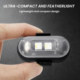 2/4/6PCS LED Emergency Warning Lights with Remote Control 7 Colors USB Rechargeable Car Flashing Light for Car Moto Drone Bike