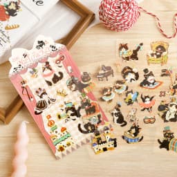 Journal GO 4pcs Cute Meow Stickers for Scrapbook Collage Junk Journal Decoration Lovely Cats Greeting Card Album Planner Sticker