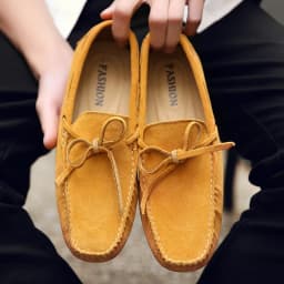 Suede Shoes Men Size 38-49 Luxury Men Loafers Soft Moccasins Man High Quality Shoes Casual Genuine Leather Driving Flats Penny