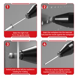 ONEVAN 25000N Brushless Electric Rivet Gun Cordless Rivet Nut Gun Drill Insert Automatic Riveting Tool For Makita 18V Battery Pin