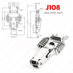 NAIERDI 6PCS Mild Steel Hasp Cabinet Boxes Spring Loaded Latch Catch Toggle Hasp For Sliding Door Window Hardware Tool Box Lock