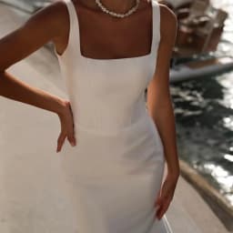 Customized Simple Straps Satin Wedding Dress For Woman Bride Mermaid Sweep Train Sleeveless New Vestido Bridal Gown