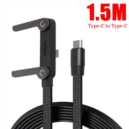 2in1 Type-C Foldable Cable & Mobile Phone Holder 240W Fast Charging Data Cable Multifunction Phone Charge Bracket Dual PD cable
