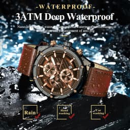 POEDAGAR High Quality Quartz Man Clock Waterproof Luminous Chronograph Date Men Wristwatch Leather Luxury Business Men's Watches