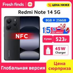 New Xiaomi Redmi Note 14 5G Smartphone Global Version 45W Turbo Charging MTK Dimensity 7025-Ultra CPU NFC 108MP Camera