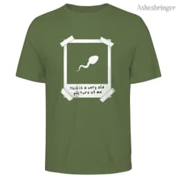 Mens Cotton This Is A Very Old Picture Of Me Graphic Funny T Shirt Street Casual Style Tee for Men and Women