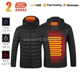 Heated Jacket 21 Areas /2 Areas Winter Men's Women's Skiing Jacket USB Electric Heating Jacket Heated Vest Moto Thermal Clothes