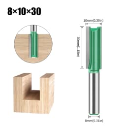 3mm-20mm Diameter 8mm Shank Straight Bit Tungsten Carbide Single Double Flute Router Bit Wood Milling Cutter For Woodwork Tool