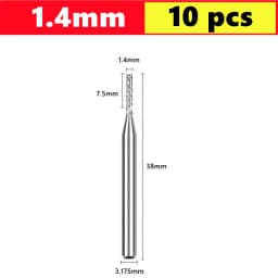 10pcs PCB Corn End Milling Cutter 0.5-3.175mm, 3.175mm (1/8) Shank Hard Alloy PCB Milling Cutter CNC Cutting Milling Cutter