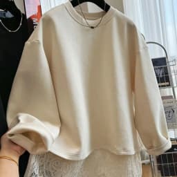 Lace Patchwork Fake Two-piece Pullover Spring Autumn Lazy O-neck Sweatshirts Mujer American Loose All-match Top for Women