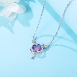 2026 Original 925 Sterling Silver Planet Necklace Love Heart Zircon Inlaid Romantic Fashion Fine Jewelry Party Gifts for Women