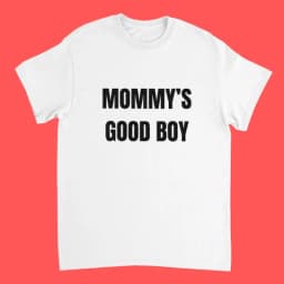 Funny Tee MOMMY's GOOD BOY Print Top Women Streetwear Oversized Loose Tee Vintage Summer Spring Meme Short Sleeve Round Neck Tee