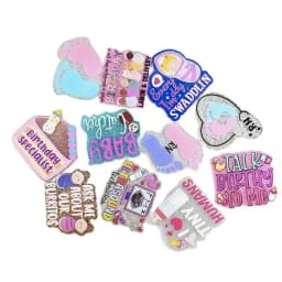 10PCS Mixed 54MM Glitter Acrylic Charms Heart Lung Dog Mom Nurse Fit DIY ID Card Badge Holder Jewelry Making