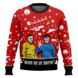 Jean-Luc Picard Star Trek Christmas Style Anime Movie Crew Ugly Christmas Hoodie Cosplay Costume Men's and Women's Fashion Top