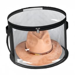 Round-Shape Hat Storage Bucket With Reinforced Base Hat Box Organizer Wear-Resistant Hat Organizer Hat Storage Organizer