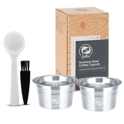 Reusable Stainless Steel Coffee Filters For K-fee Tchibo Cafissimo Caffitaly&Tchibo Machine Refillable Cafe Capsule Pod Tamper