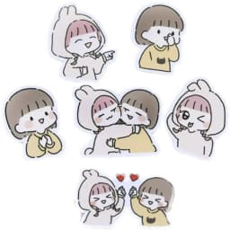 40pcs Sweet Couple 4 Cute Kawaii Self-made Fashion Girl Scrapbooking Stickers /Decorative Sticker /DIY Craft Photo Albums