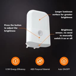 Plug-In Night Light With Motion Sensor, 5 Adjustable Brightness Levels, Plug-In Lamp For Kids’ Room, Stairs, Hallway, Bedroom