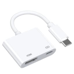 Lightning to Digital HDTV 2-in-1 Adapter Digital AV Adapter 4K Sync Screen Connector For IPhone14 Pro 13 12 to HDTV Projector Mo
