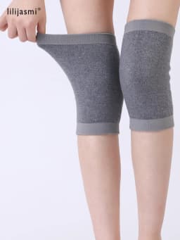 Wool Thick Knee Sleeve Fleece Linned Solid Winter Coldproof Warm Knees Knitted High Kneecap Knee Protectors Leg Warmers Winter